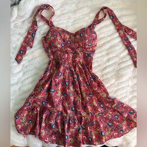 Floral boho bustier sundress
